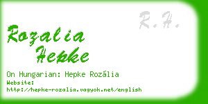rozalia hepke business card